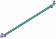 Поперечна рульова тяга RVI, VOLVO, L=1668 mm