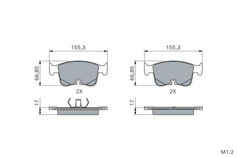 Комплект гальмівних колодок передні CADDY CALIFORNIA V Camper (SBB, SBJ) 2.0 TDi BMT 20-