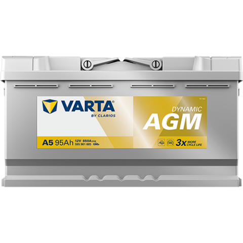 Акумулятор VARTA 12В 95Агод./850А (EN) Dynamic AGM START&STOP AGM (R+ стандартні клеми) 353x175x190 B13 - монтажний фланець 10.5мм (пусковий/agm) Акумулятор VARTA 12В 95Агод./850А (EN) Dynamic AGM START&STOP AGM (R+ стандартні клеми) 353x175x190 B13 - монтажний фланець 10.5мм (пусковий/agm)