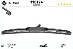 Щітка склоочисника гібридна передній із спойлером (1штука) Hybrid 400мм HYUNDAI I10 II, I10 III, I20 ACTIVE, I20 II, I30, KONA, STARIA, TUCSON, TUCSON/SUV ISUZU D-MAX III KIA CEED, EV3, EV6 09.02- Щітка склоочисника гібридна передній із спойлером (1штука) Hybrid 400мм HYUNDAI I10 II, I10 III, I20 ACTIVE, I20 II, I30, KONA, STARIA, TUCSON, TUCSON/SUV ISUZU D-MAX III KIA CEED, EV3, EV6 09.02-
