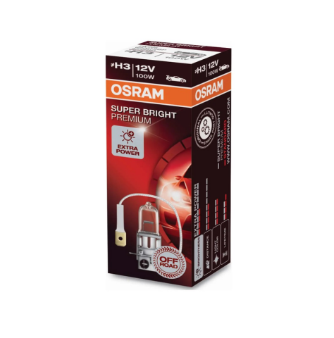 Лампа галогенна H3 12V 100W PК22s Super Bright Premium