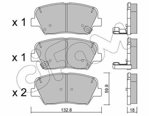 Тормозные колодки пер. Hyundai Genesis/KIA Carens 1.7-3.0 10-