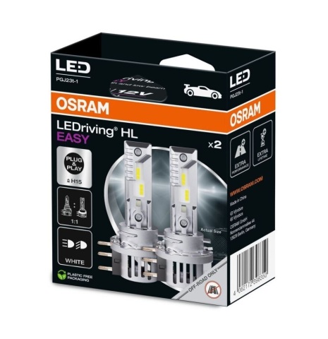 Лампа світлодіодна LEDriving H15 16,5/3,8W 12V PGJ23T-1 (комплект)