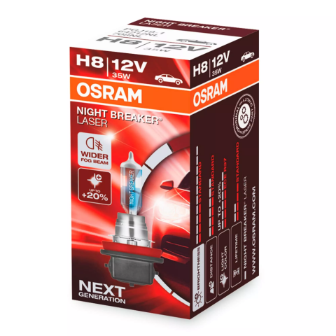 Лампа галогенная H8 12V 35W PGJ19-1 1A Night Breaker Laser