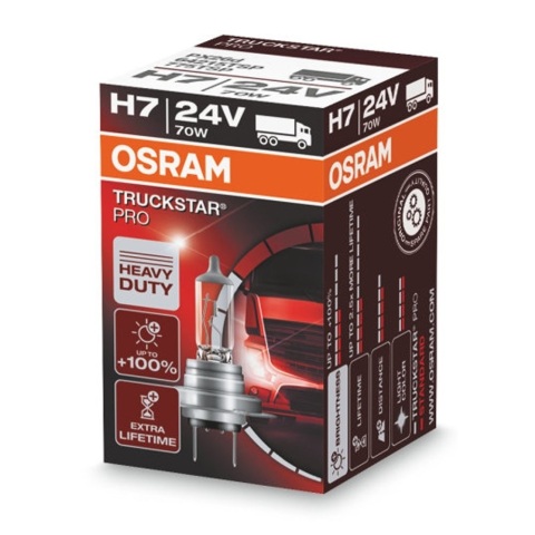 Лампа галогенная H7 24V 70W TruckStar Pro +120% Heavy Duty/Extra Lifetime+