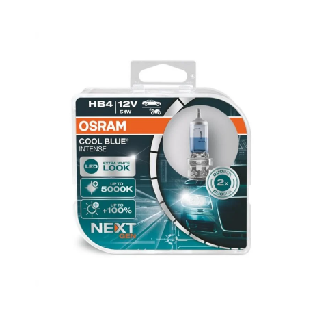 Лампа галогенна HB4 12V 51W P22d Cool Blue Intense Next Gen +100% (комплект) Лампа галогенна HB4 12V 51W P22d Cool Blue Intense Next Gen +100% (комплект)