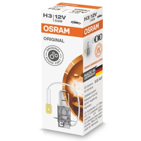 Лампа галогенна H3 12V 55W PK22s ORIGINAL Лампа галогенна H3 12V 55W PK22s ORIGINAL