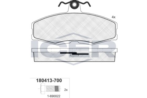 Колодки тормозные (передние) Ford Sierra 82-86/Skoda Favorit 89-97