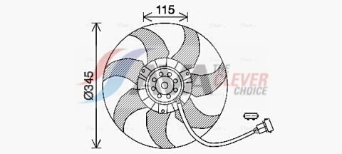 Вентилятор радіатора 346mm T4 90-AVA VW Вентилятор радіатора 346mm T4 90-AVA VW