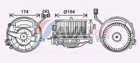 Вентилятор салона Audi A3, Q2/3, Golf VII, Passat, Tiguan, Touran, Skoda Karoq, Kodiaq, Octavia III, SuperB III AVA VW Вентилятор салона Audi A3, Q2/3, Golf VII, Passat, Tiguan, Touran, Skoda Karoq, Kodiaq, Octavia III, SuperB III AVA VW
