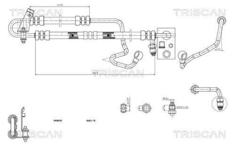 Гідравлічний шланг ГУР 3 (E46) 99- TRISCAN BMW 