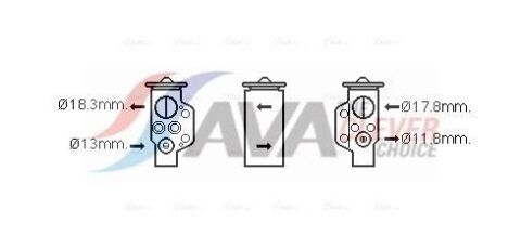 Клапан розширюваної системи  кондиціювання LOAD UP! 12-, UP! 11-AVA VW 