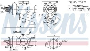 Клапан EGR Corsa C 1.7DI/DTI 00-NISSENS OPEL 
