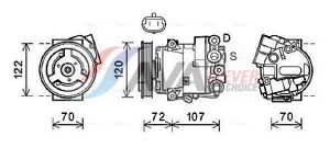 КомпрессоркондиционераASTRAJ1.409-,MERIVAB1.410-AVAOPEL