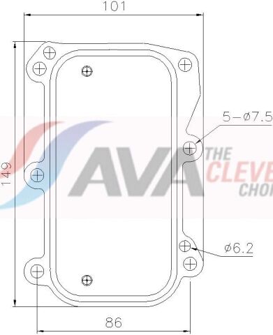 Оливний радіатор (без корпуса) A-CLASS (W176) 13-, C-CLASS (W205) 13-, E-CLASS (W213) 16-AVA DB 