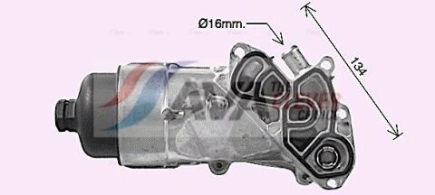 Оливний радіатор (з корпусом) Berlingo 1.6HDI 05-, C1/2/3/4, Nemo 1.4HDI 08-, Ford, Mazda, Peugeot, Toyota, Volvo AVA CITROEN 