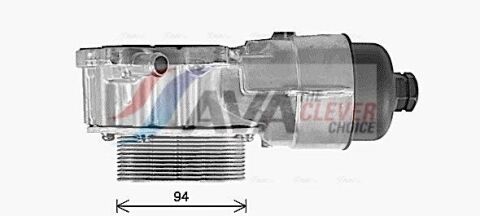 Оливний радіатор (з корпусом) Berlingo 1.6HDI 05-, C1/2/3/4, Nemo 1.4HDI 08-, Ford, Mazda, Peugeot, Toyota, Volvo AVA CITROEN 