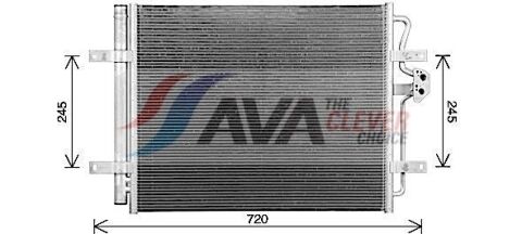 Радіатор кондиціонера (конденсатор) з осушувачем GOLF VII (5G1, BQ1, BE1, BE2) e-Golf 14-AVA VW 