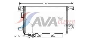 Радіатор кондиціонера (конденсатор) з осушувачем W203 AVA DB 