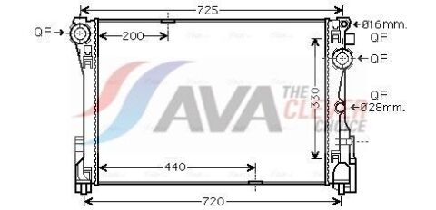 Радіатор охолодження W204/212 1.6/2.2 08-AVA DB Радіатор охолодження W204/212 1.6/2.2 08-AVA DB