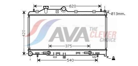 Радіатор системи охолодження двигуна FORESTER 2.5 AWD 08-AVA SUBARU 