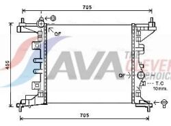 Радиатор системы охлаждения двигателя MERIVA B 1.4 10-, NISSAN NV400 dCi 170 15-, VAUXHALL AVA OPEL