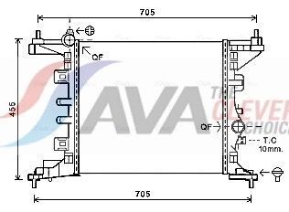 Радиатор системы охлаждения двигателя MERIVA B 1.4 10-, NISSAN NV400 dCi 170 15-, VAUXHALL AVA OPEL Радиатор системы охлаждения двигателя MERIVA B 1.4 10-, NISSAN NV400 dCi 170 15-, VAUXHALL AVA OPEL