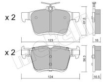 Комплект гальмівних колодок (дискових)