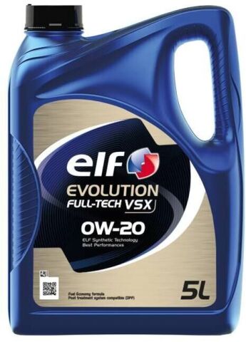 Моторна олива ELF EVOLUTION FULLTECH VSX 0W-20, 5 літрів Моторна олива ELF EVOLUTION FULLTECH VSX 0W-20, 5 літрів