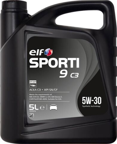 Моторна олива ELF SPORTI 9 C3 5W-30, 5 літрів