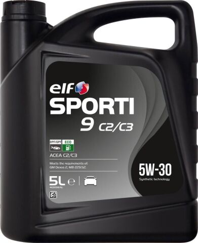 Моторна олива ELF SPORTI 9 C2/C3 5W-30, 5 літрів Моторна олива ELF SPORTI 9 C2/C3 5W-30, 5 літрів