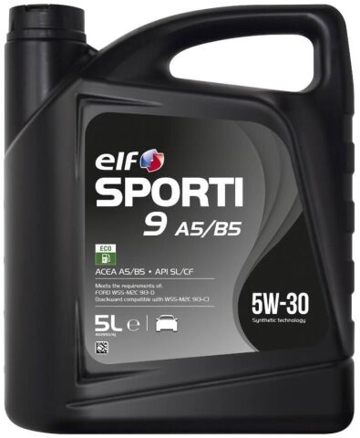 Моторна олива ELF SPORTI 9 A5/B5 5W-30, 5 літрів