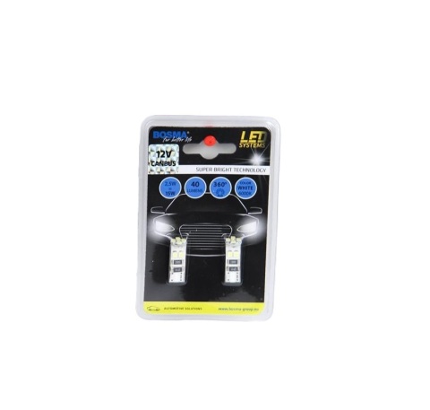 Лампа светодиодная T10 12V W2,1x9,5d CANBUS (комплект)