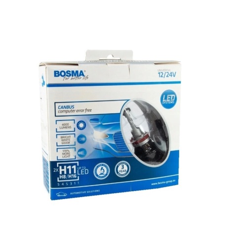 Лампа светодиодная H8/H11/H16 LED 12/24V CANBUS (комплект) Лампа светодиодная H8/H11/H16 LED 12/24V CANBUS (комплект)