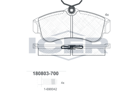 Колодки тормозные (передние) Nissan Primera 90-02/Almera 00-06