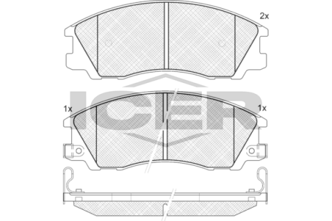 Колодки гальмівні (передні) Hyundai Terracan 01-06