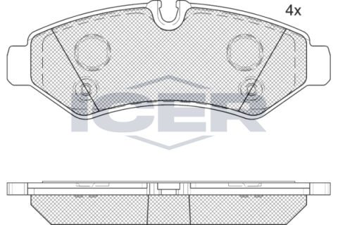 Тормозные колодки (задние) MB Sprinter (907,910) 211-419CDI 18-