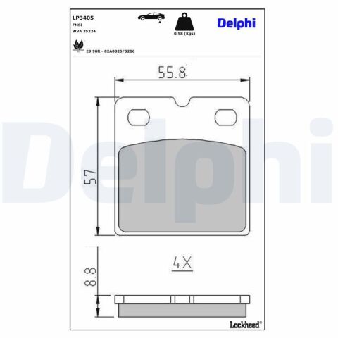 TESLA Колодки гальмівні задні MODEL S