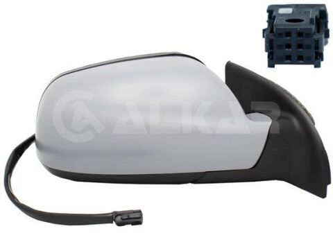 Дзеркало заднього виду (під фарбування) Peugeot 307 00- (R) (електро/підігрів)