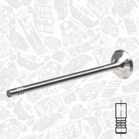 Клапан (випуск) Renault Clio/Kangoo/Twingo 1.2 16V/Dacia Logan 1.2 (22x5.5x112.5)