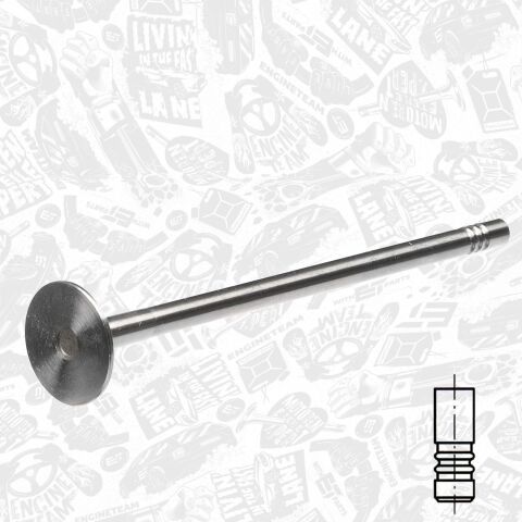 Клапан (випуск) Renault Clio/Kangoo/Twingo 1.2 16V/Dacia Logan 1.2 (22x5.5x112.5)