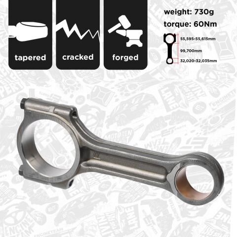 Шатуны (к-кт 4шт.) Renault Trafic 2.0dCi