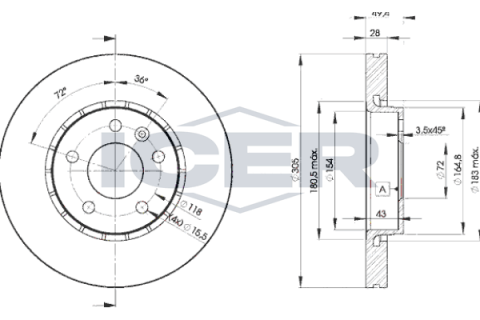 Диск тормозной (передний) Renault Trafic/Opel Vivaro/Nissan Primastar 01-(305x28)(с покр.)(вентил.) Диск тормозной (передний) Renault Trafic/Opel Vivaro/Nissan Primastar 01-(305x28)(с покр.)(вентил.)