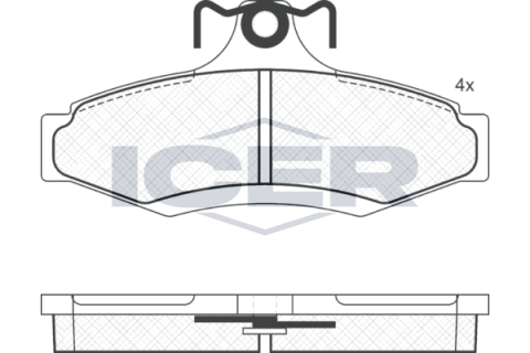 Колодки тормозные (задние) Daewoo Nubira 97-/Leganza 97-04/Chevrolet Astra 99-11/Vectra 96-98