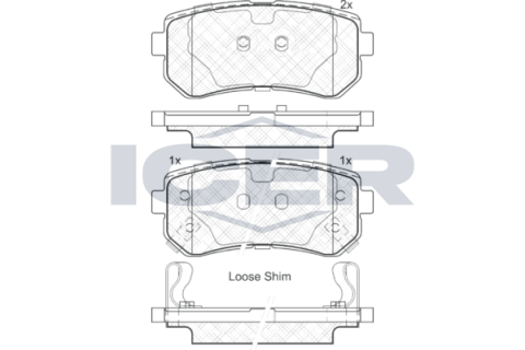 Колодки тормозные (задние) Hyundai i20 08-15/ix20 10-