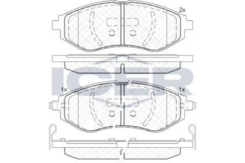 Колодки гальмівні (передні) Chevrolet Aveo/Kalos 03-/Aveo II 11-