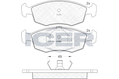 Тормозные колодки (передние) Ford Escort IV-VI 83-02/Sierra 82-95/Scorpio 85-94/Granada II 77-85