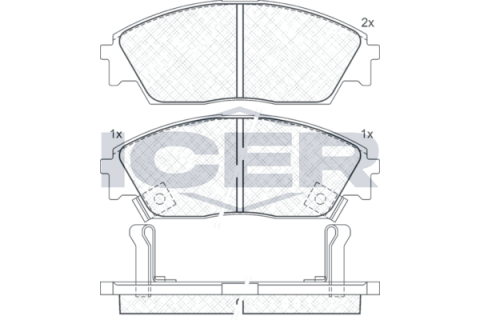 Колодки гальмівні (передні) Honda Civic 87-95 Колодки гальмівні (передні) Honda Civic 87-95