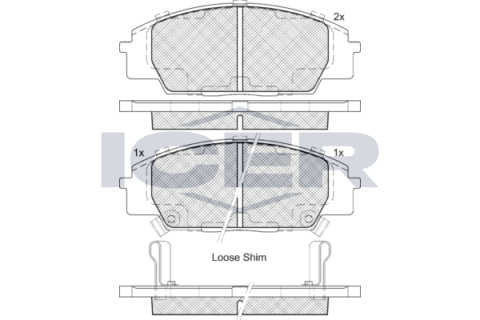Колодки тормозные (передние) Honda Civic VII/VIII 99-