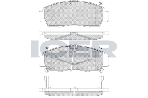 Колодки гальмівні (передні) Honda Civic VII-IX 99-/FR-V 04-/Stream 01-/Crossroad 07-10 Колодки гальмівні (передні) Honda Civic VII-IX 99-/FR-V 04-/Stream 01-/Crossroad 07-10